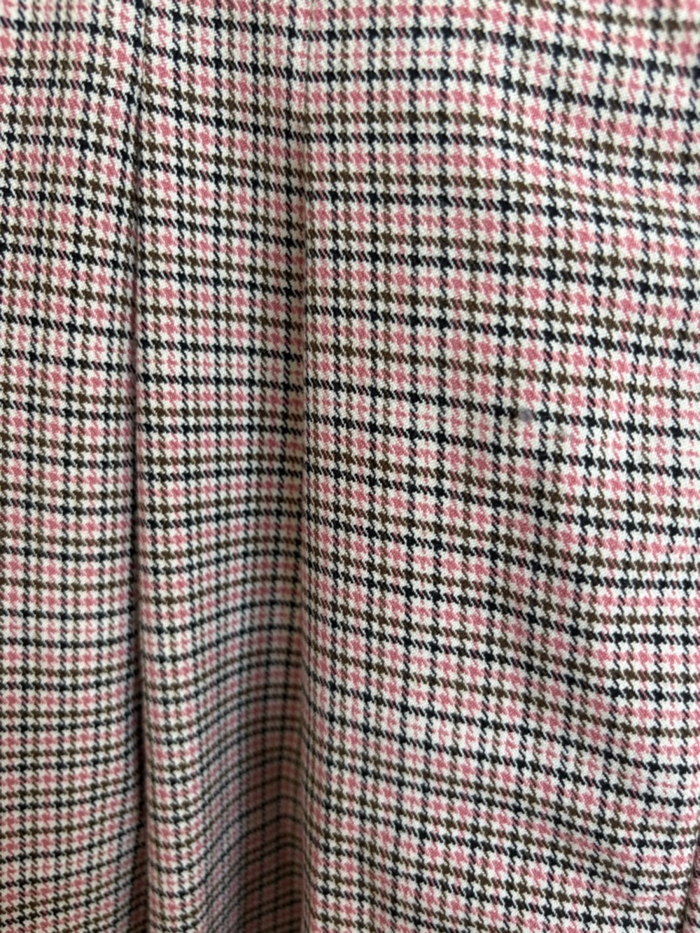 Maeve The Avery Pleated Wide-Leg Trousers Plaid in Ivory Combo - Size 8 - Picture 12 of 12